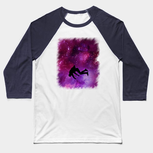 Purple space dream Baseball T-Shirt by Sinmara